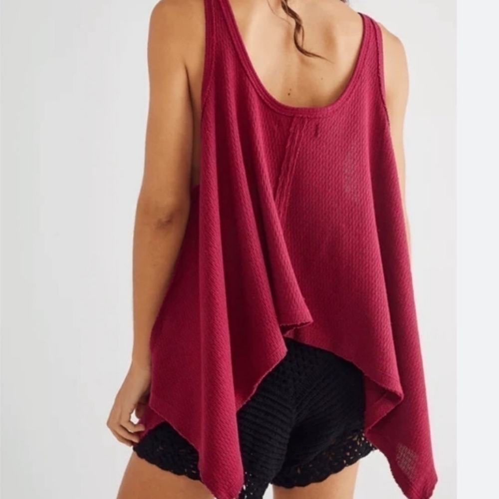 NWT Free People Sing La La Tank Top in Gone Goji Size Large - Picture 2 of 5